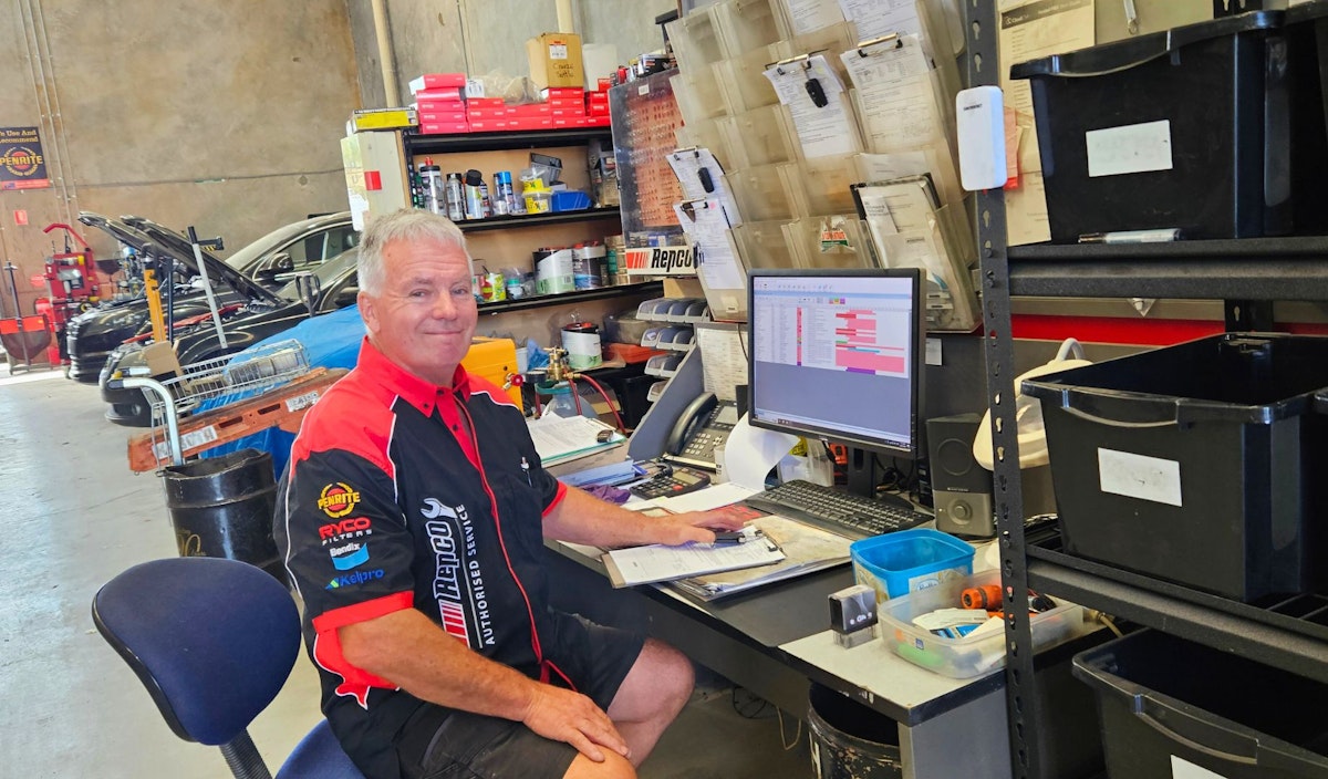 Ian managing the  daily Service Jobs at Andrews Autos